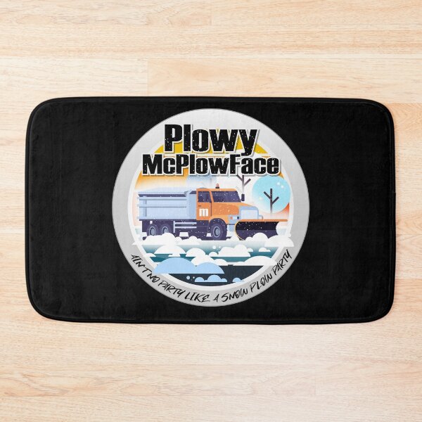 Item preview, Plowy McPlowFace clears snow as a snowplow plows snow circle designed and sold by friendly-fox.