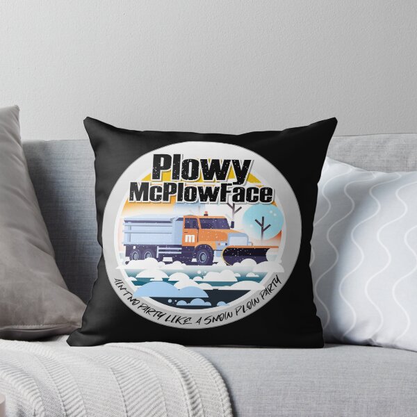 Item preview, Plowy McPlowFace clears snow as a snowplow plows snow circle designed and sold by friendly-fox.