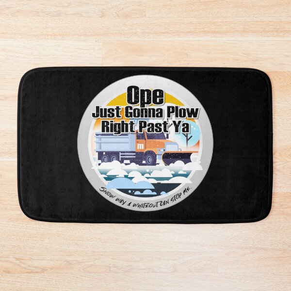 Item preview, Ope Just gonna Plow and Plowy McPlowFace clears snow as a snowplow plows snow circle designed and sold by friendly-fox.