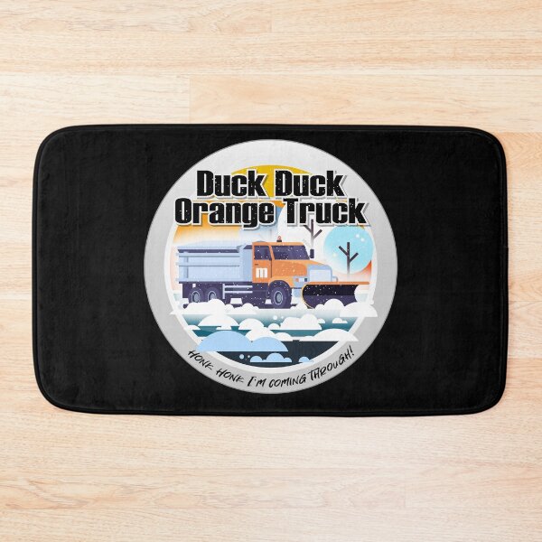 Item preview, Duck Duck Orange Truck and Plowy McPlowFace clears snow as a snowplow plows snow circle designed and sold by friendly-fox.