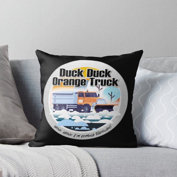 Item preview, Duck Duck Orange Truck and Plowy McPlowFace clears snow as a snowplow plows snow circle designed and sold by friendly-fox.