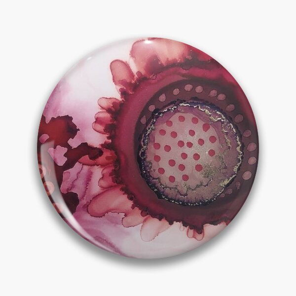 Item preview, Red Poppies, alcohol ink, fluid art designed and sold by RoundRootStudio.