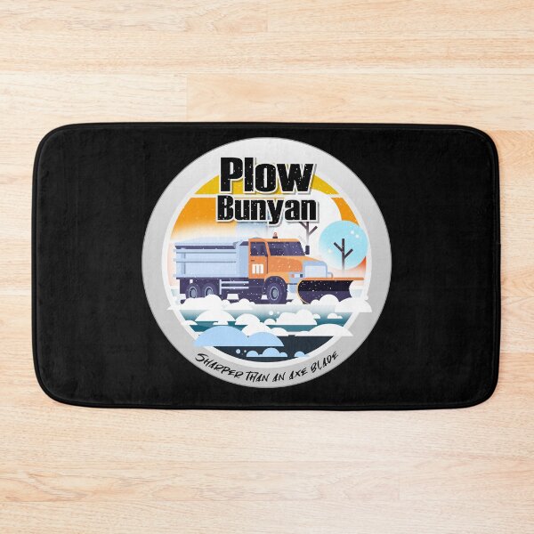 Item preview, Plow Bunyan and Plowy McPlowFace clears snow as a snowplow plows snow circle designed and sold by friendly-fox.