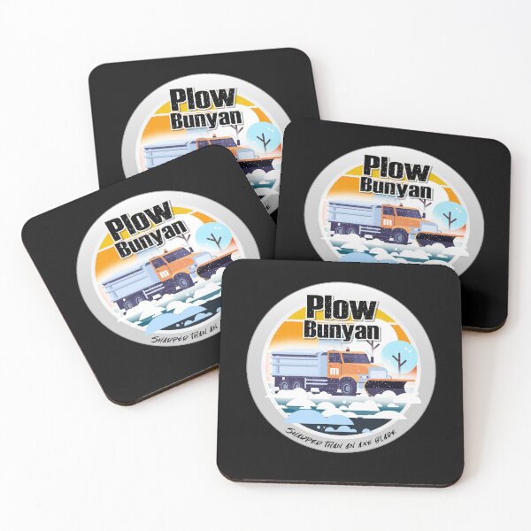 Item preview, Plow Bunyan and Plowy McPlowFace clears snow as a snowplow plows snow circle designed and sold by friendly-fox.