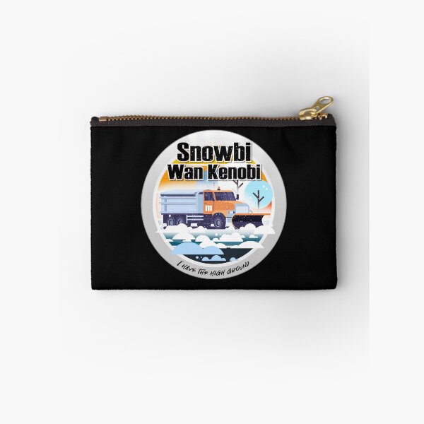 Item preview, Snowbi Wan Kenobi and Plowy McPlowFace clears snow as a snowplow plows snow circle designed and sold by friendly-fox.