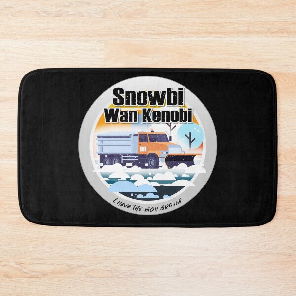 Item preview, Snowbi Wan Kenobi and Plowy McPlowFace clears snow as a snowplow plows snow circle designed and sold by friendly-fox.