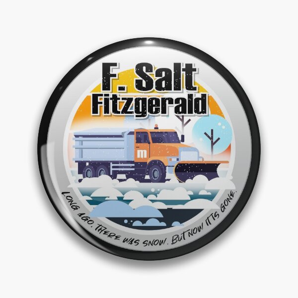 Item preview, F Salt Fitzgerald and Plowy McPlowFace clears snow as a snowplow plows snow circle designed and sold by friendly-fox.
