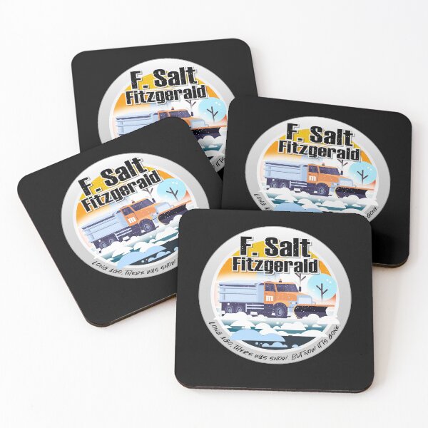 Item preview, F Salt Fitzgerald and Plowy McPlowFace clears snow as a snowplow plows snow circle designed and sold by friendly-fox.