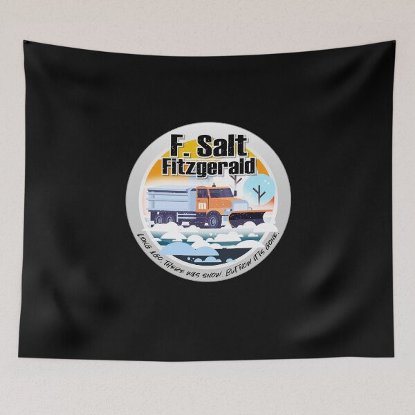 Item preview, F Salt Fitzgerald and Plowy McPlowFace clears snow as a snowplow plows snow circle designed and sold by friendly-fox.
