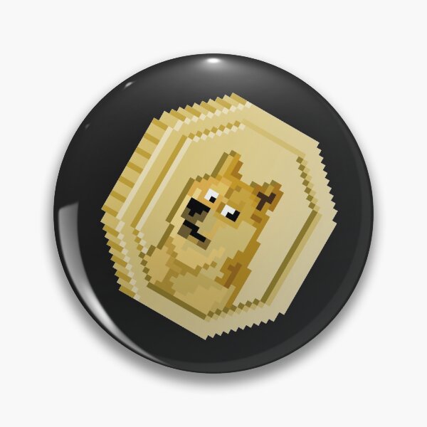 Item preview, Dogecoin Pixel Coin - Black designed and sold by bits-n-blocks.