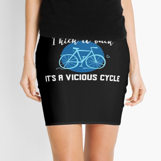 'Vicious Cycle' - Funny pun for cycling lovers Mini Skirt