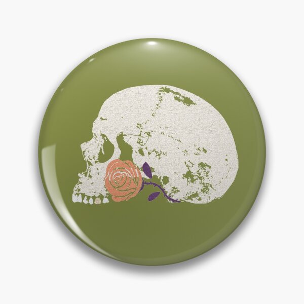 Item preview, Skull with Orange Rose in Crackle Pattern designed and sold by RawSunArt.
