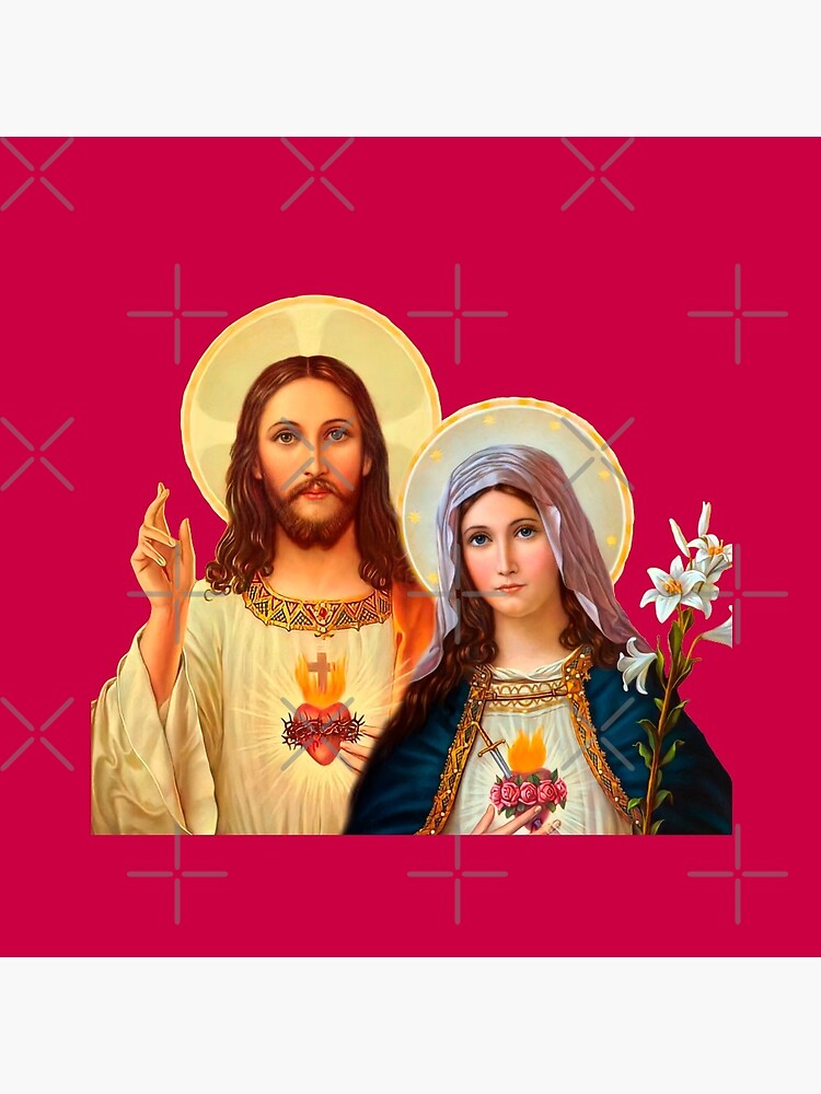 Twin Hearts - II (Jesus and Mary) transparent background | Pin