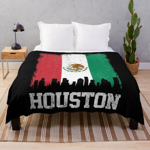 Item preview, Vintage Houston Mexican Flag Skyline Pride designed and sold by pixeljamz.