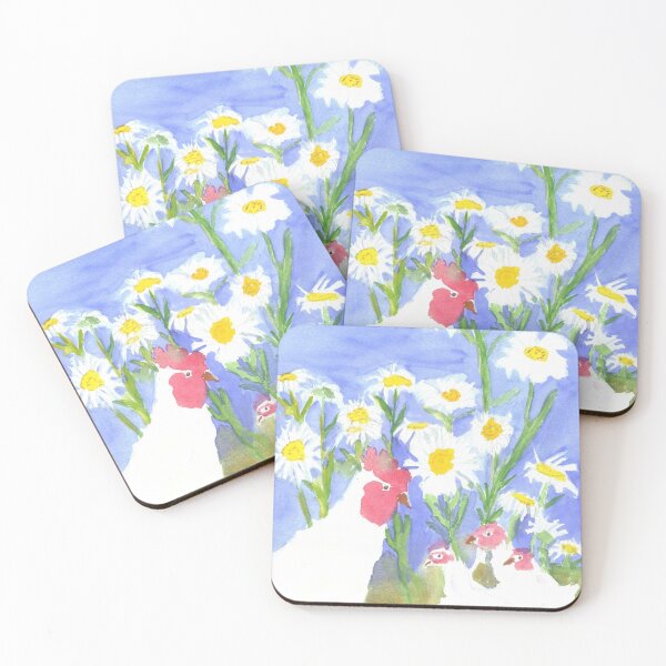 Item preview, Spring Chickens and Rooster with Daisies designed and sold by Bunkhouse.
