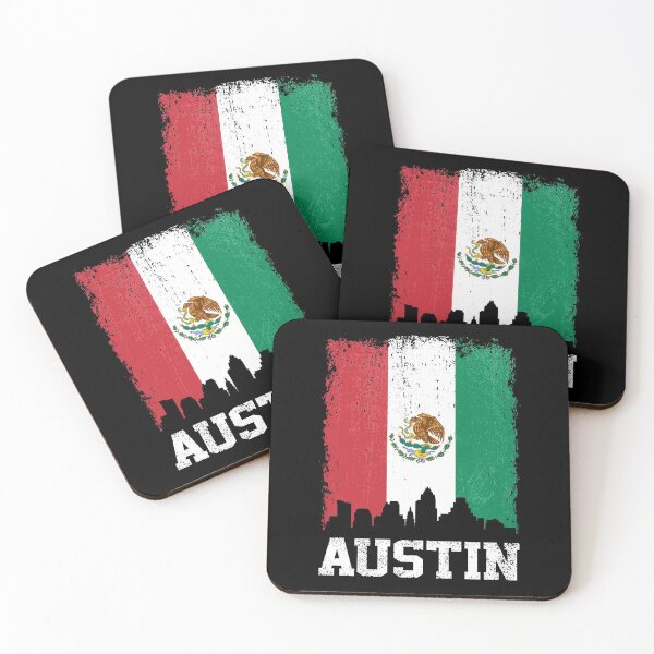 Item preview, Vintage Austin Mexican Flag Skyline Pride designed and sold by pixeljamz.