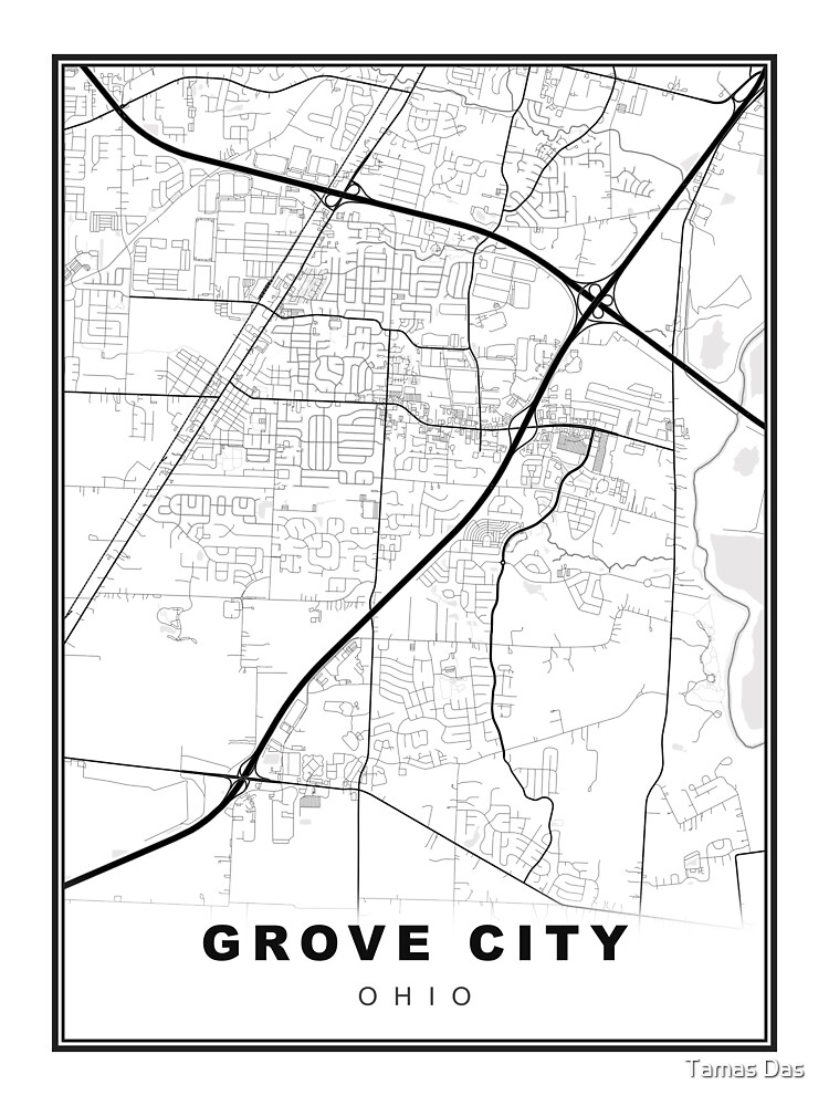 "Grove City Map" Sticker for Sale by sibudas Redbubble