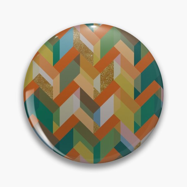 Item preview, Geometric Pattern with a Touch of Gold designed and sold by vortexatelier.
