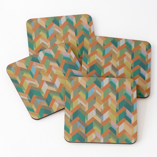 Item preview, Geometric Pattern with a Touch of Gold designed and sold by vortexatelier.