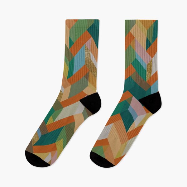 Item preview, Geometric Pattern with a Touch of Gold designed and sold by vortexatelier.