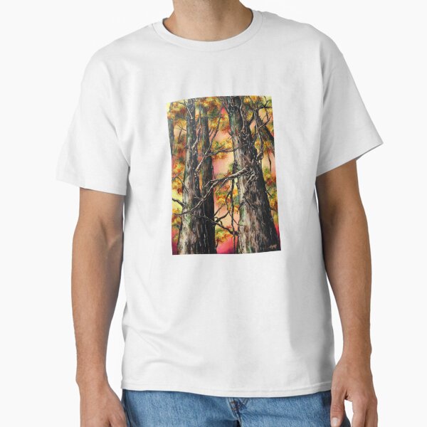 Cedar Trees in Fall Painting Classic T-Shirt
