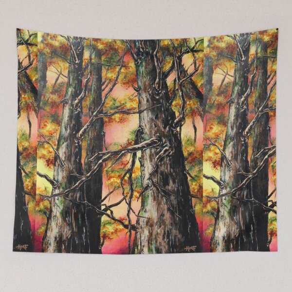 Item preview, Cedar Trees in Fall Painting designed and sold by Hanna Fox.