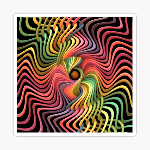 Trippy Helix Mandala Sticker