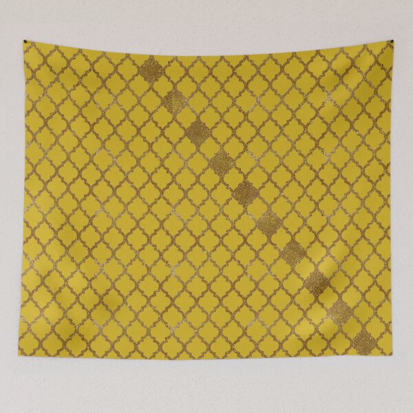 Item preview, Yellow and Gold Quatrefoil designed and sold by vortexatelier.