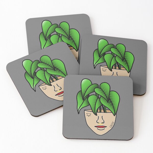 Item preview, PlantLover, Lace Leaf Plant Person With Face Tattoos designed and sold by 10pmCreations.