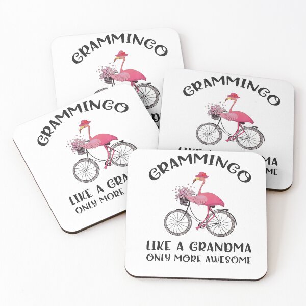 Item preview, Pink Flamingo Riding The Bycicle Like A Grandma Grammingo Cute designed and sold by cucai721.