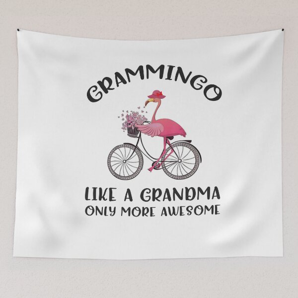 Item preview, Pink Flamingo Riding The Bycicle Like A Grandma Grammingo Cute designed and sold by cucai721.