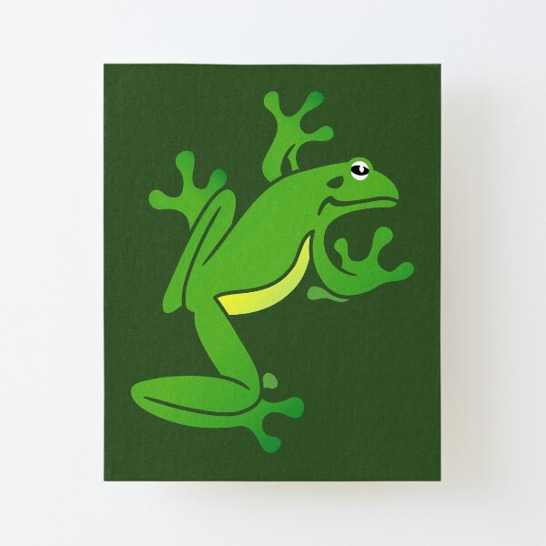 Green Tree Frog. Iconic Australian Animal. Canvas Mounted Print