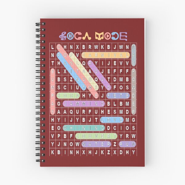 Item preview, Soca Music Culture Word Search Puzzle | White Print designed and sold by Soca-Mode.