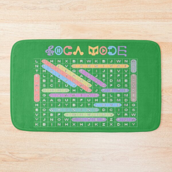 Item preview, Soca Music Culture Word Search Puzzle | White Print designed and sold by Soca-Mode.