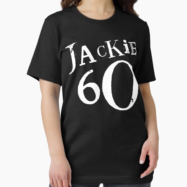 Jackie 60 Classic White Logo on Black Gear Essential T-Shirt