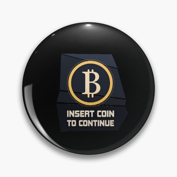 Item preview, Bitcoin Insert Coin to Continue Crypto Arcade Gamer  designed and sold by yellowpomelo.