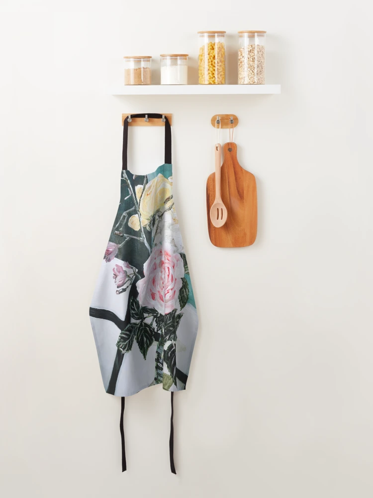 Thumbnail 4 of 6, Apron, A VASE AND ROSES designed and sold by HSINLIN.