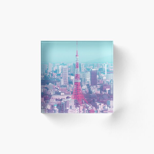 Item preview, Tokyo Tower Citypop Aesthetic Pink and Blue 90s Vaporwave Photography y2k designed and sold by TokyoLuv.