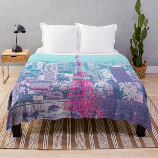 Item preview, Tokyo Tower Citypop Aesthetic Pink and Blue 90s Vaporwave Photography y2k designed and sold by TokyoLuv.
