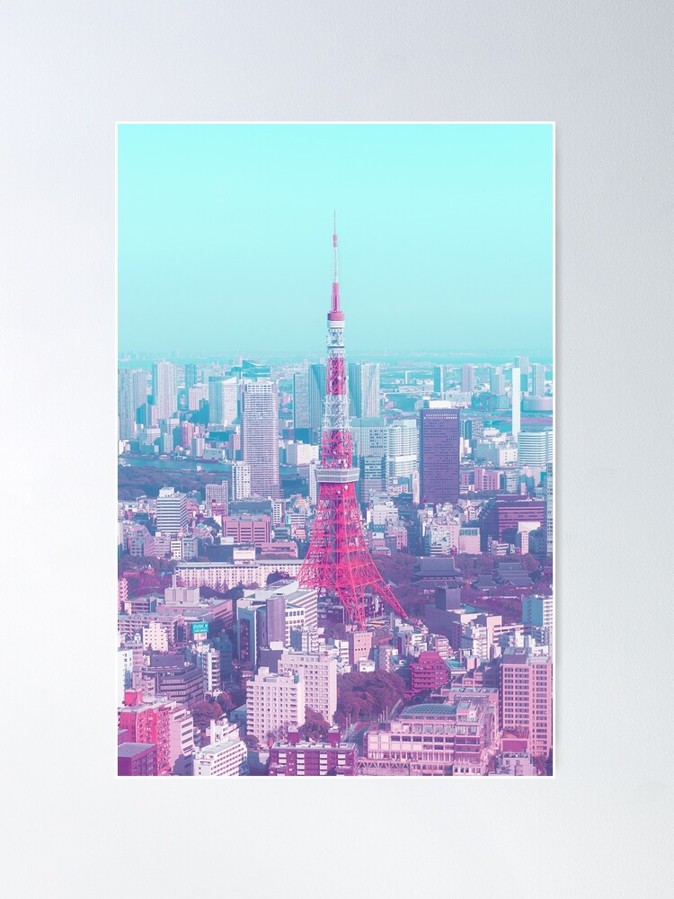 Vaporwave Aesthetic Tokyo Pink Japan Citypop lofi moody vibe Poster for  Sale by TokyoLuv