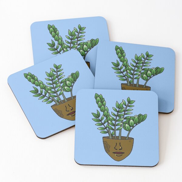 Item preview, PlantLover, ZZ Plant Person With Face Tattoos, Blue designed and sold by 10pmCreations.