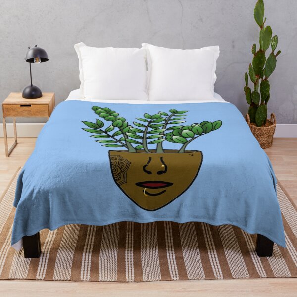 Item preview, PlantLover, ZZ Plant Person With Face Tattoos, Blue designed and sold by 10pmCreations.