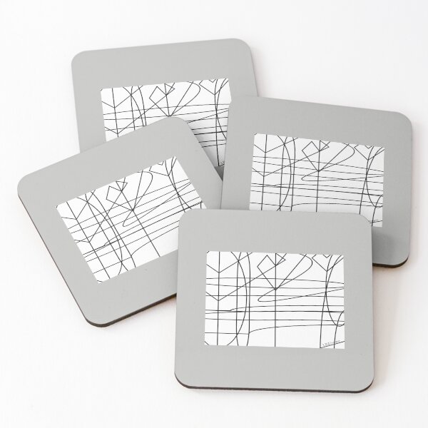 Item preview, Black and White Floral Linear Design designed and sold by RBLBDesigns.
