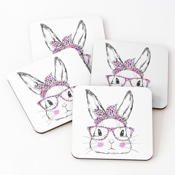 Item preview, Cute Bunny Face Shirt Leopard Print Glasses EASTER designed and sold by BrucesAlexander.