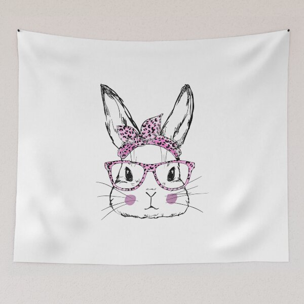 Item preview, Cute Bunny Face Shirt Leopard Print Glasses EASTER designed and sold by BrucesAlexander.