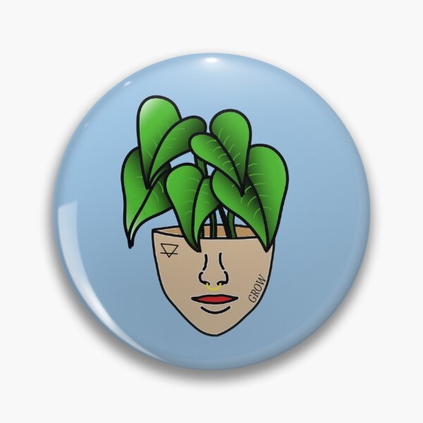 Item preview, PlantLover, Lace Leaf Plant Person With Face Tattoos, Blue designed and sold by 10pmCreations.