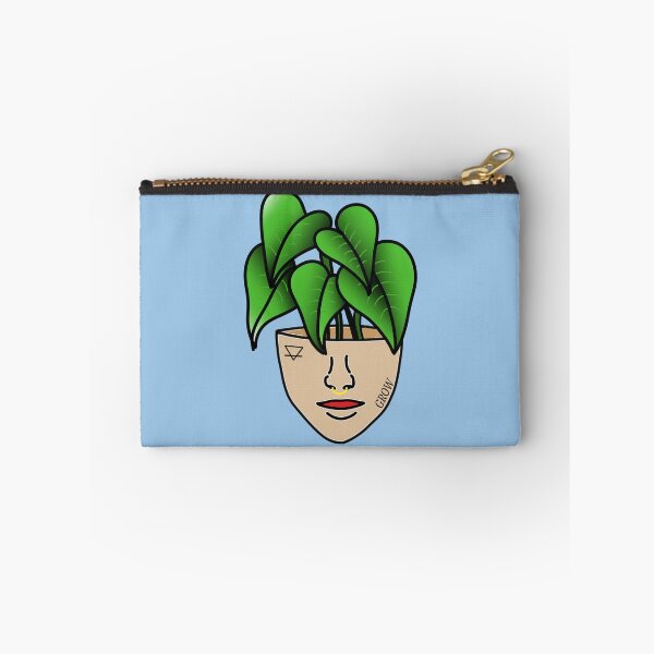 Item preview, PlantLover, Lace Leaf Plant Person With Face Tattoos, Blue designed and sold by 10pmCreations.
