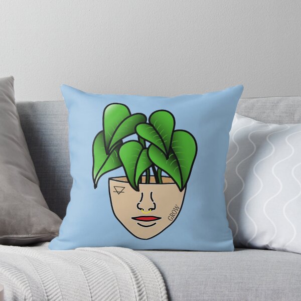 Item preview, PlantLover, Lace Leaf Plant Person With Face Tattoos, Blue designed and sold by 10pmCreations.