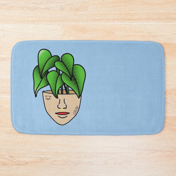 Item preview, PlantLover, Lace Leaf Plant Person With Face Tattoos, Blue designed and sold by 10pmCreations.