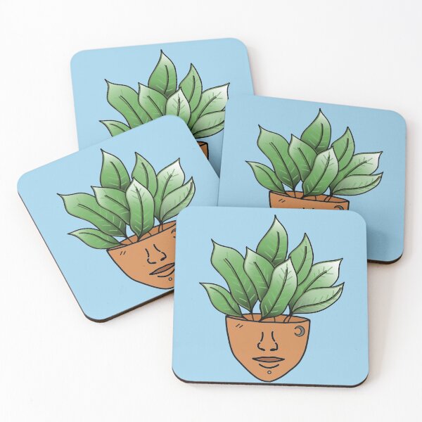 Item preview, PlantLover, Dumb Cane Plant Person With Face Tattoos, Blue designed and sold by 10pmCreations.